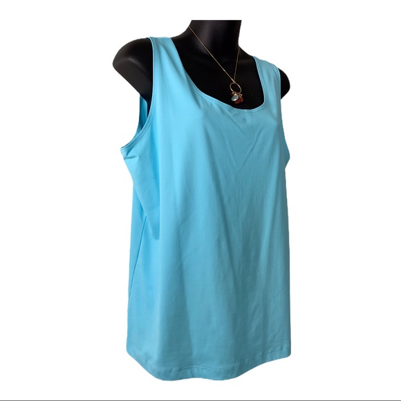 Chico’s Tank Top Eggshell Blue Size 3 - Picture 3 of 8
